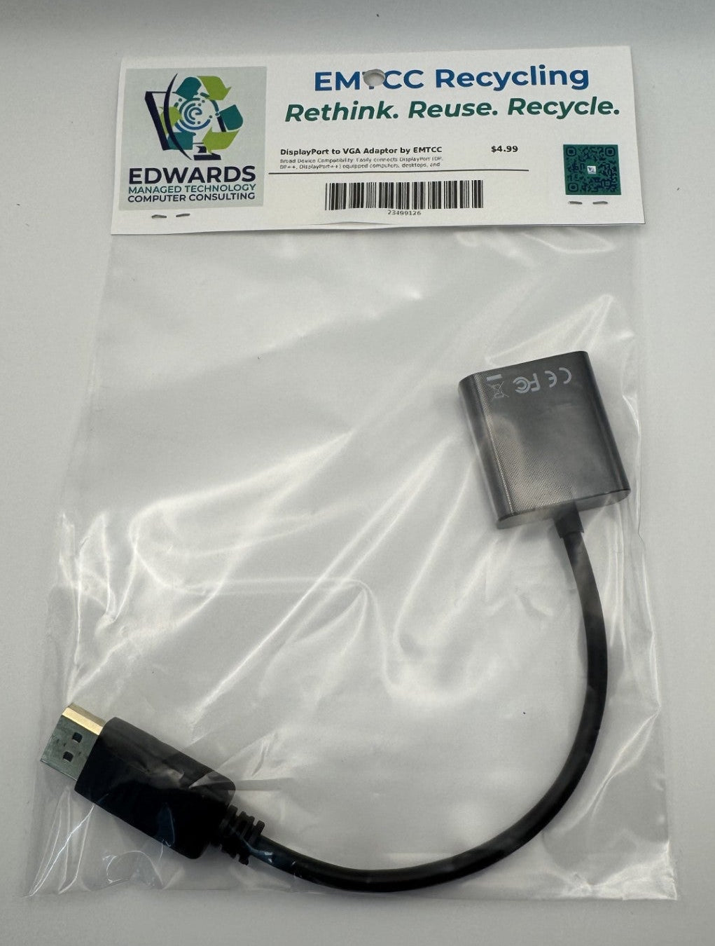 DisplayPort to VGA Adaptor by EMTCC Recycling
