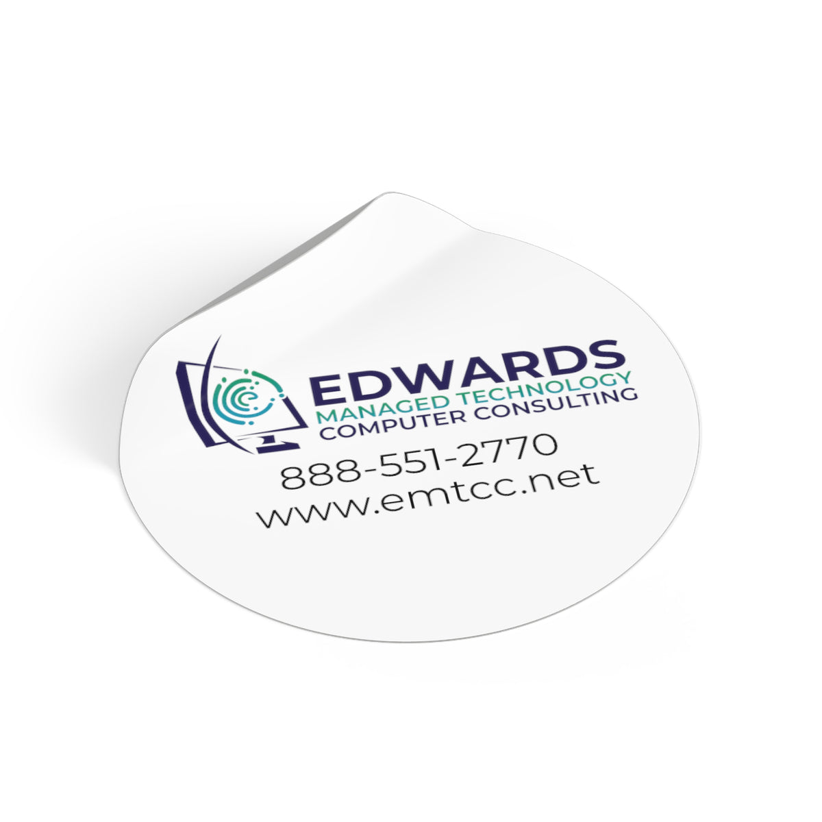 EMTCC Round Vinyl Stickers