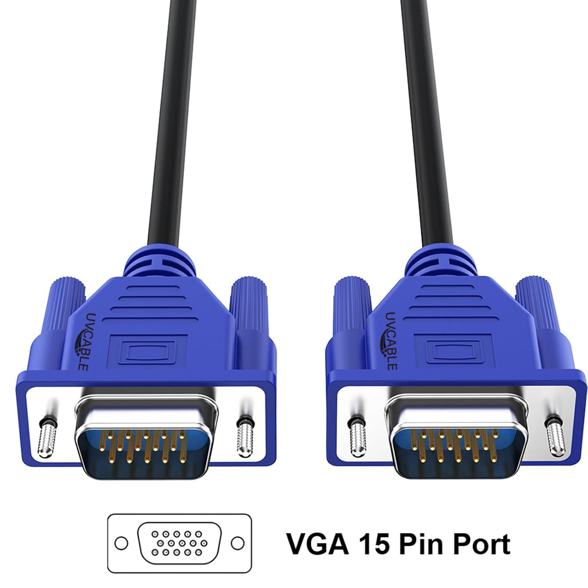 VGA Cable 6 Feet, Male to Male Monitor Computer Cable Adapter Cord by EMTCC Recycling