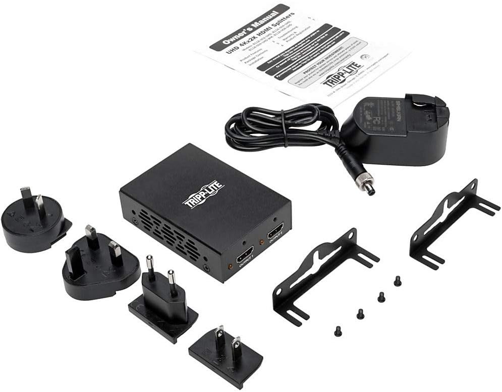*** Open Box *** Tripp Lite 2-Port 3D HDMI Splitter HDCP 2.2, HDMI 2.0, 4K x 2K @ 60Hz 3840 x 2160 Ultra HD Video Audio TAA (B118-002-UHD-2)