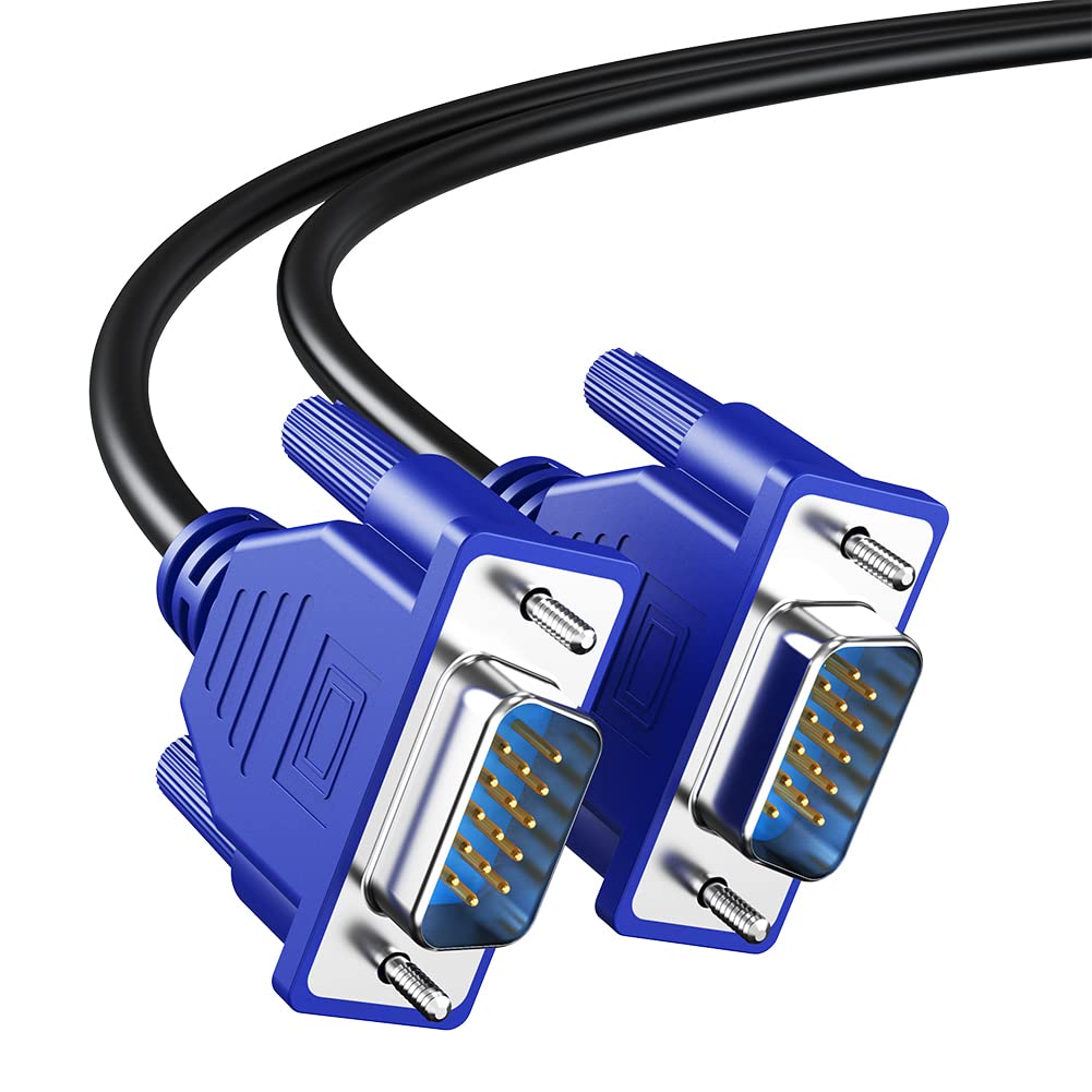 VGA Cable 6 Feet, Male to Male Monitor Computer Cable Adapter Cord by EMTCC Recycling