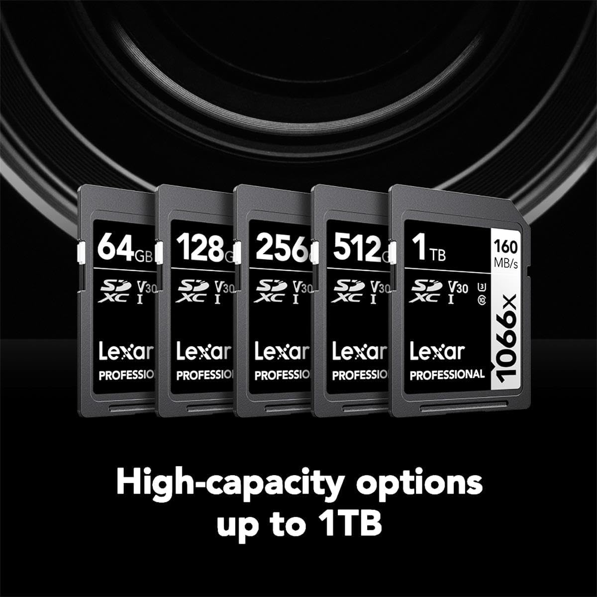 Lexar 128GB Professional 1066x SDXC Memory Card, UHS-I, C10, U3, V30, Full-HD & 4K Video, Up To 160MB/s Read, for DSLR and Mirrorless Cameras (LSD1066128G-BNNNU)