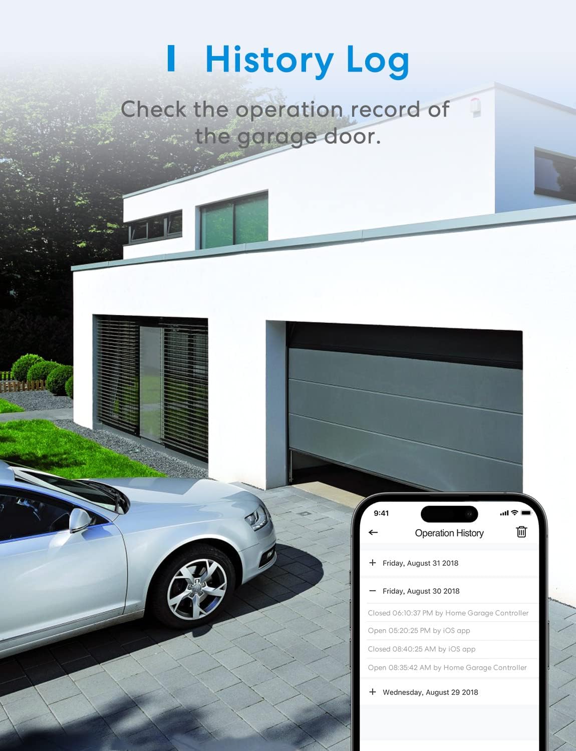 OPEN BOX - meross Smart Garage Door Opener Remote, Compatible with Apple HomeKit, Amazon Alexa, Google Assistant and SmartThings, No Hub Needed