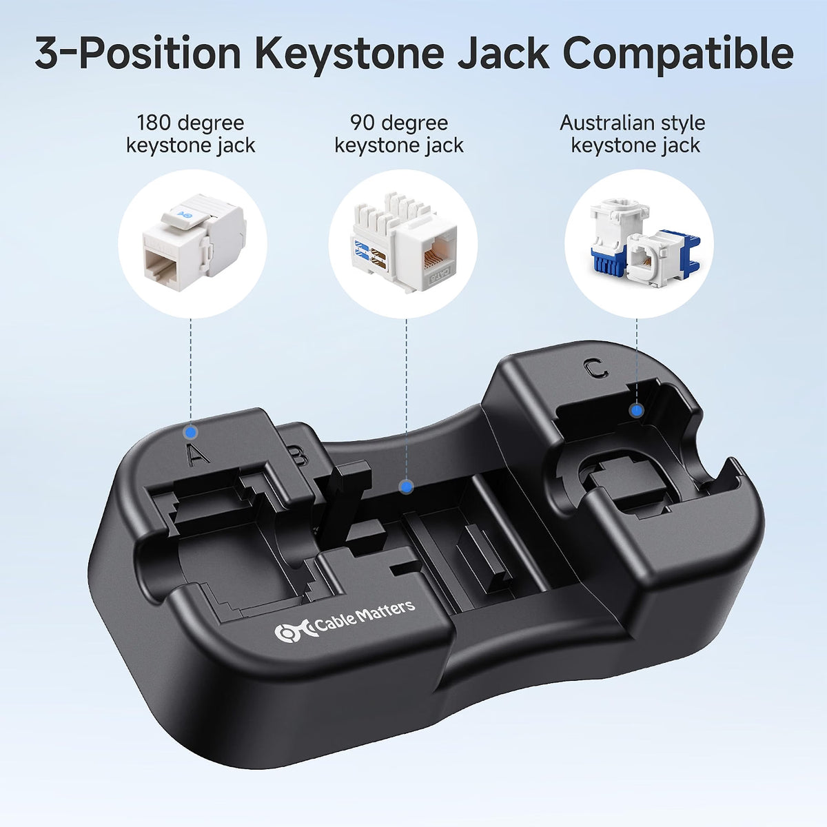 Cable Matters Keystone Jack Punch Down Tool Stand for RJ45 and RJ11
