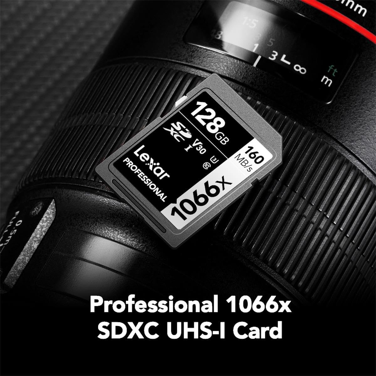Lexar 128GB Professional 1066x SDXC Memory Card, UHS-I, C10, U3, V30, Full-HD & 4K Video, Up To 160MB/s Read, for DSLR and Mirrorless Cameras (LSD1066128G-BNNNU)