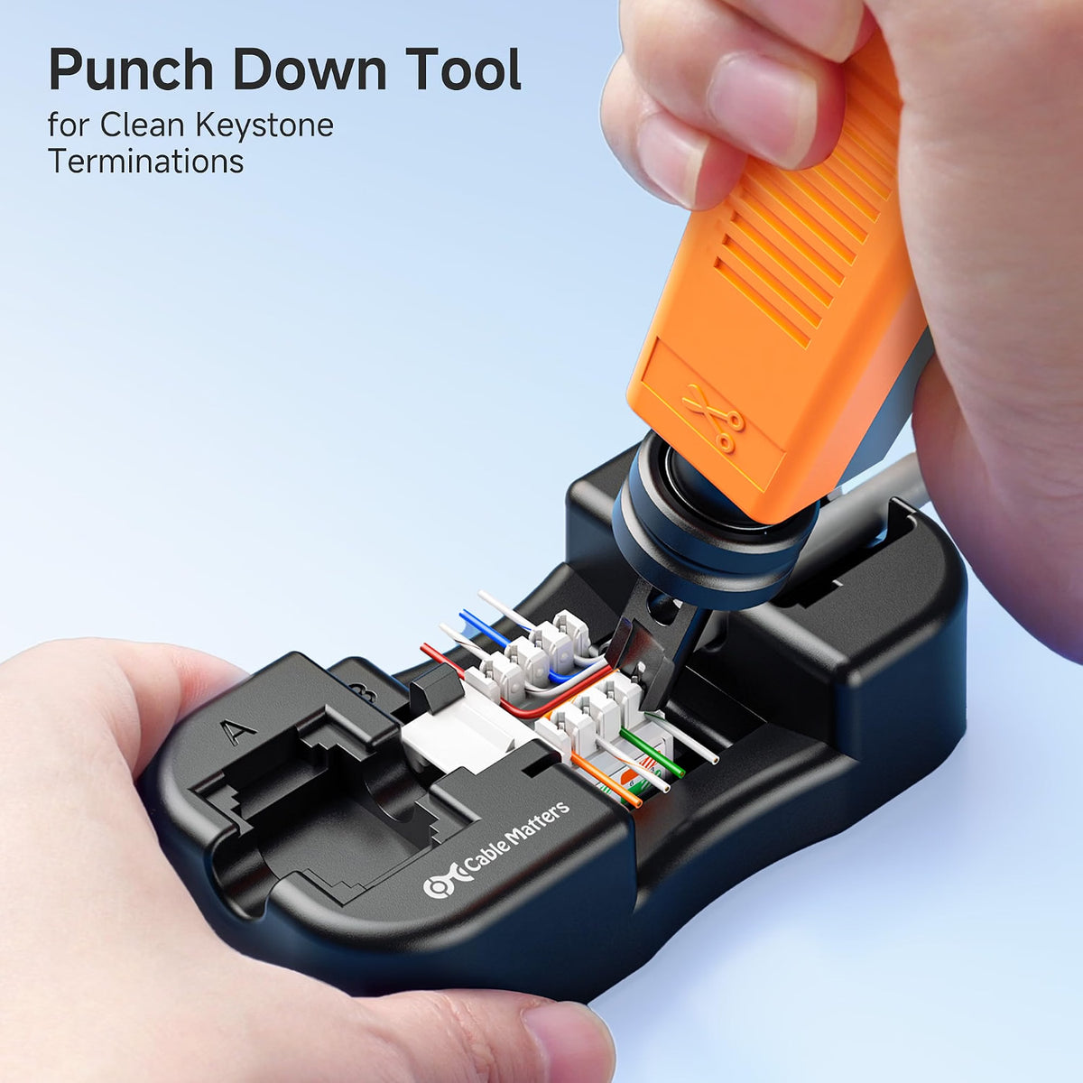 Cable Matters Keystone Jack Punch Down Tool Stand for RJ45 and RJ11