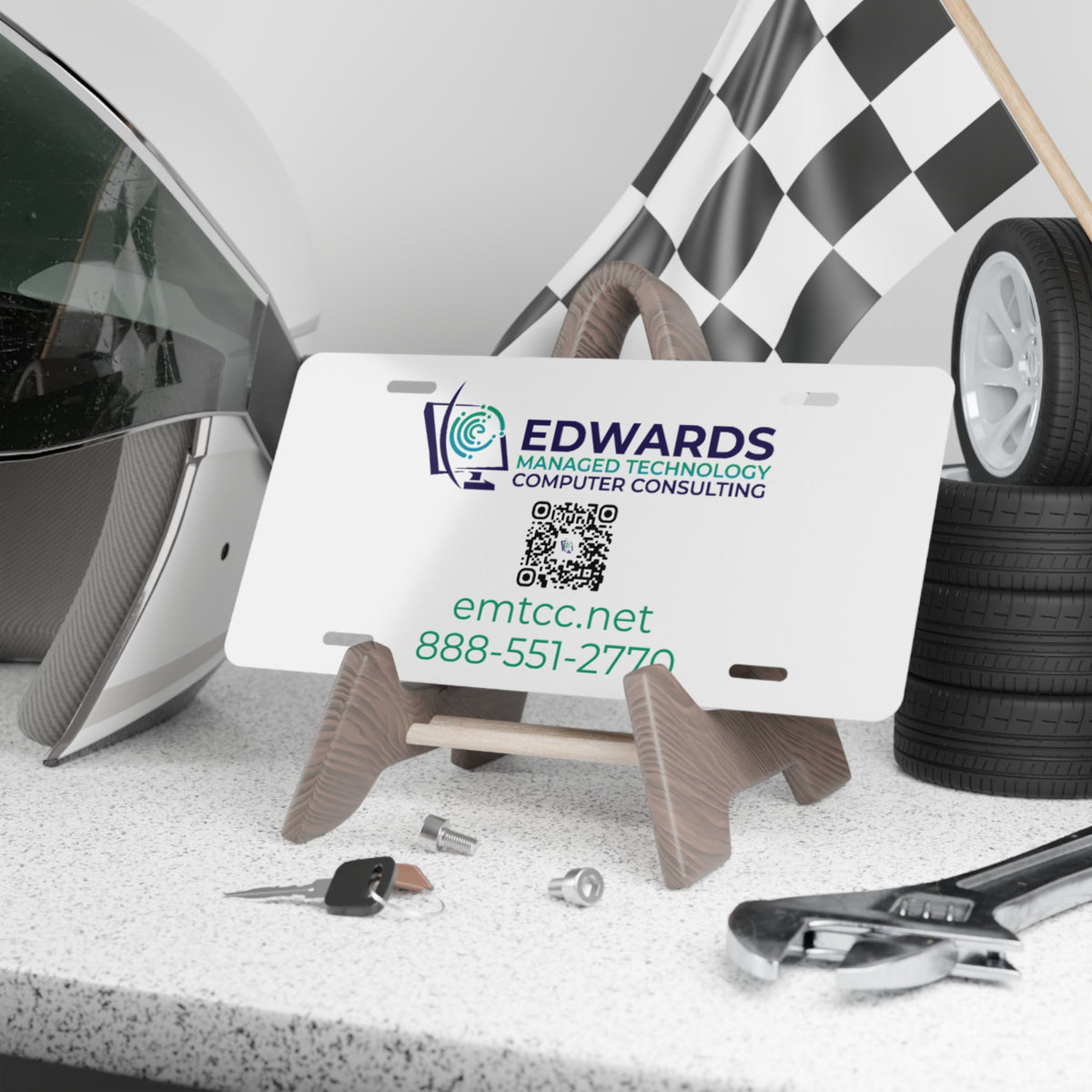 Edwards Managed Technology Vanity Plate