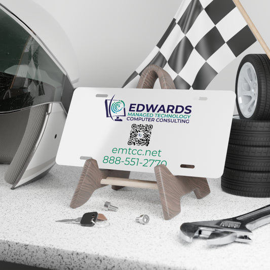 Edwards Managed Technology Vanity Plate