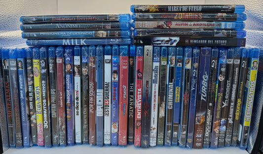 40 Blu-ray movies (Spanish printed artwork - see note in description) No Duplicates
